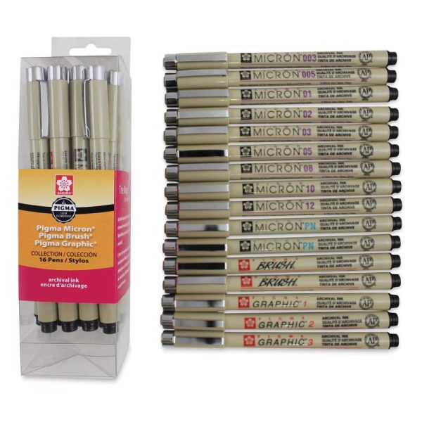 Archival Markers and Pens |   Pigma Micron Brush and Graphic Marker Sets Archival Markers & Pens Archival Markers & Pens