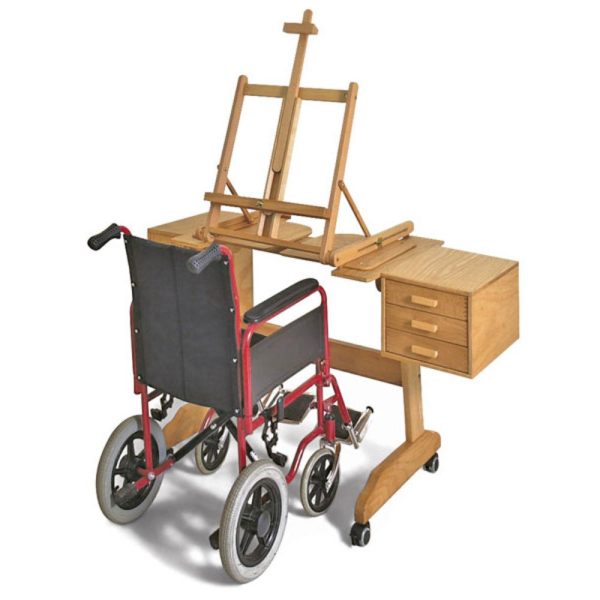 Art Furniture for Wheelchair Access |   Painting Workstation Easel M30 Adaptive Art Supplies Art Furniture for Wheelchair Access