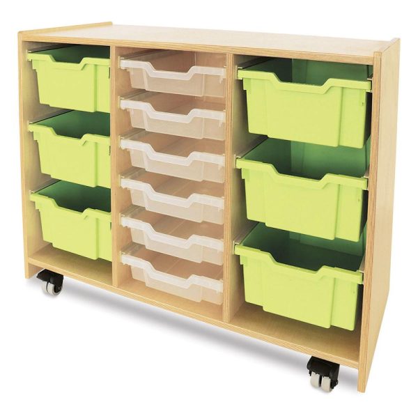 Art Storage Cabinets |   Green Tray Storage Cabinet Art Storage & Organization Art Storage Cabinets