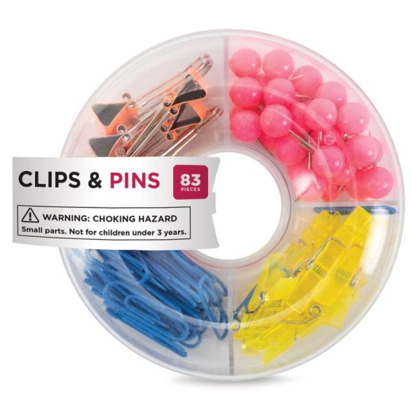 Clips and Binder Rings |   Rainbow Clips and Pins Set Clips & Binder Rings Clips & Binder Rings