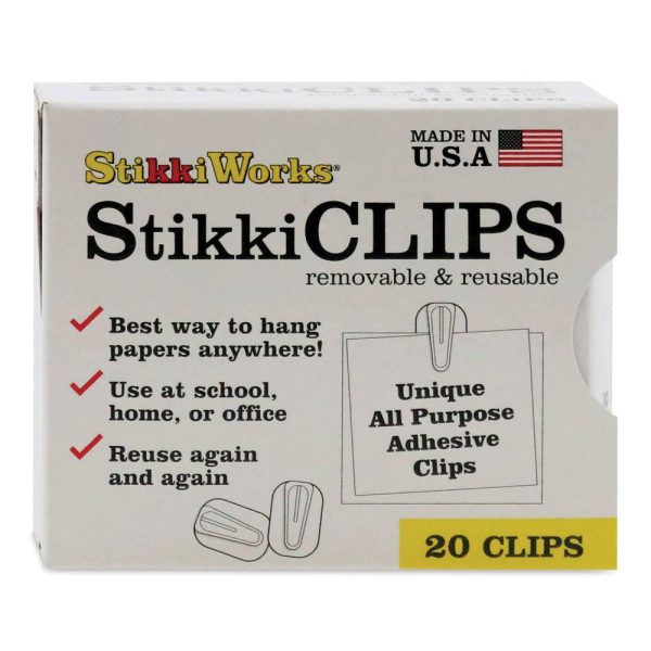 Clips and Binder Rings |   StikkiClips Adhesive Clips Clips & Binder Rings Clips & Binder Rings