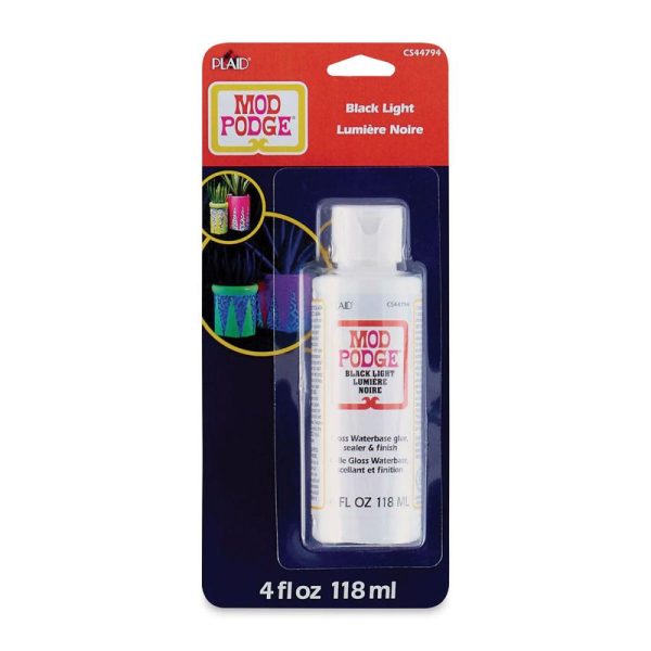 Collage Glue and Adhesives |   Mod Podge Black Light Decoupage Glue Collage Glue & Adhesives Collage Glue & Adhesives