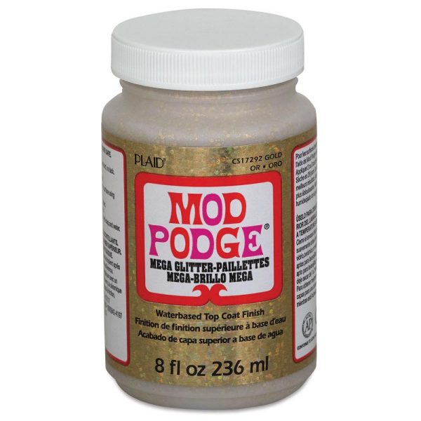 Collage Glue and Adhesives |   Mod Podge Mega Glitter Top Coat Collage Glue & Adhesives Collage Glue & Adhesives