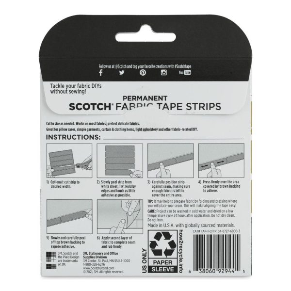 Fabric Glue and Adhesives |   Permanent Fabric Tape Strips Glue Fabric Glue & Adhesives