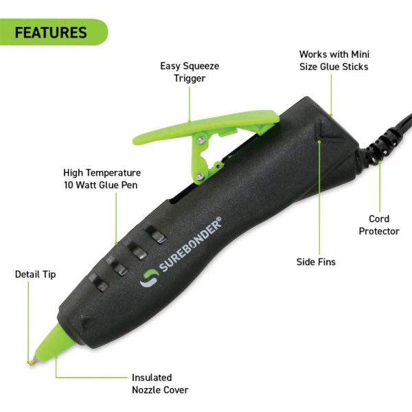 Glue Guns and Hot Glue Sticks |   Specialty Series Detail Tip Dual Temp Mini Hot Glue Pen Glue Glue Guns & Hot Glue Sticks