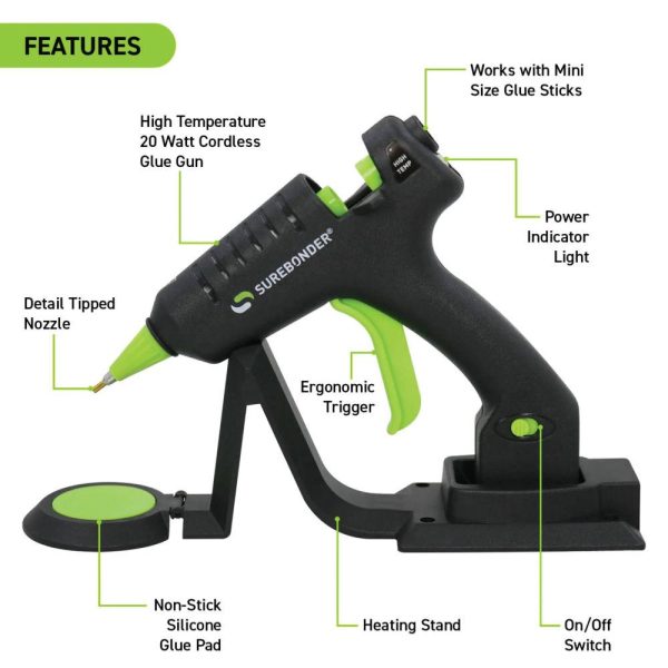 Glue Guns and Hot Glue Sticks |   Specialty Series Mini Cordless High Temp Glue Gun Glue Glue Guns & Hot Glue Sticks