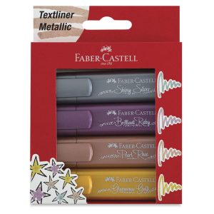 Highlighters |   Faber Castell Metallic Textliner Markers and Set Highlighters Highlighters