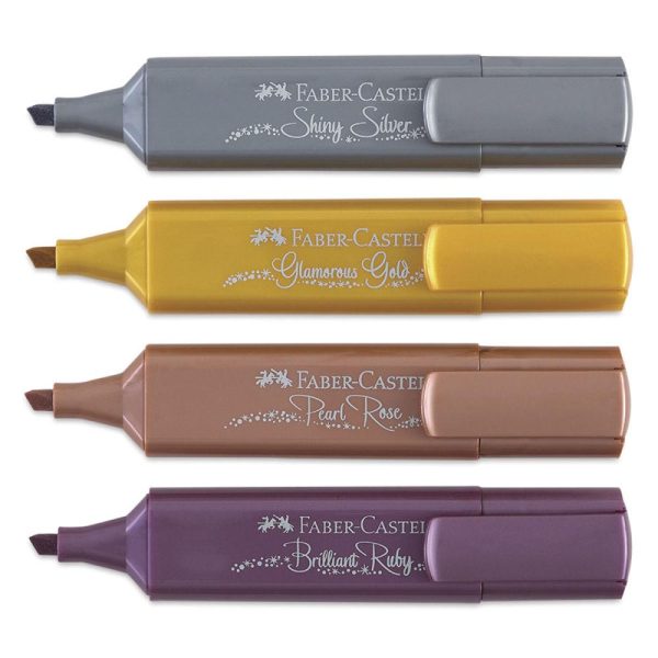 Highlighters |   Faber Castell Metallic Textliner Markers and Set Highlighters Highlighters