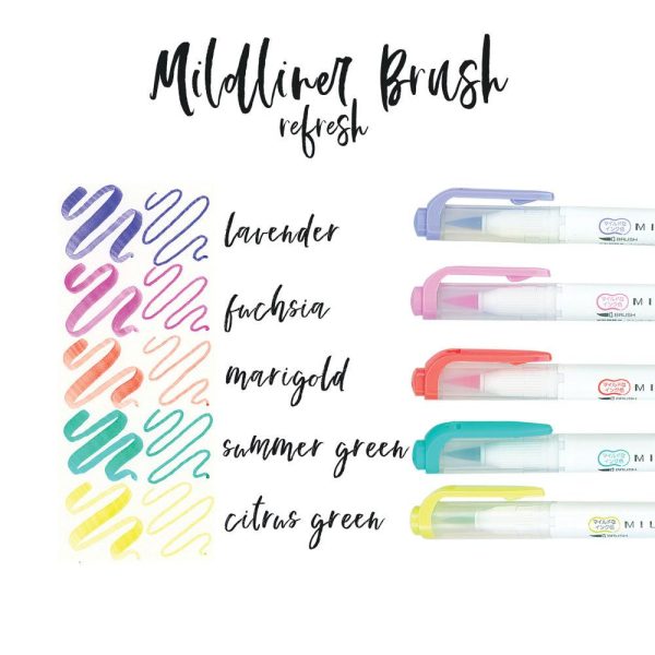 Highlighters |   Mildliner Double Ended Brush Pen Sets Highlighters Highlighters