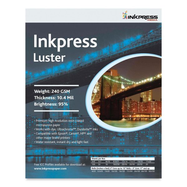 Inkjet Paper and Film |   Luster Inkjet Papers Inkjet Paper & Film Inkjet Paper & Film