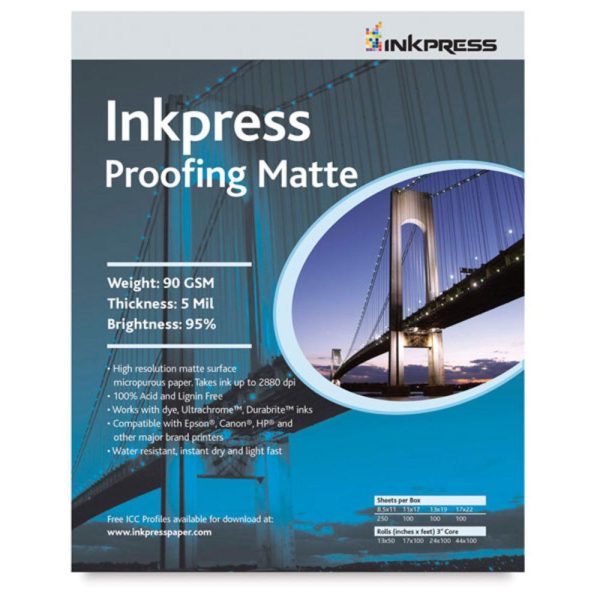 Inkjet Paper and Film |   Proofing Matte Inkjet Papers Inkjet Paper & Film Inkjet Paper & Film