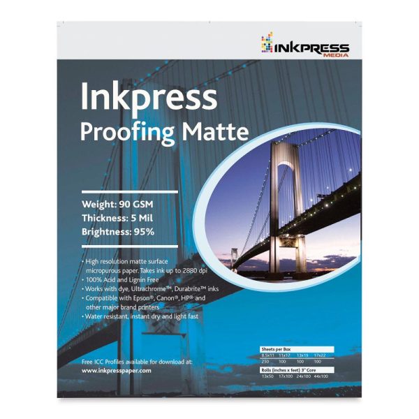 Inkjet Paper and Film |   Proofing Matte Inkjet Papers Inkjet Paper & Film Inkjet Paper & Film