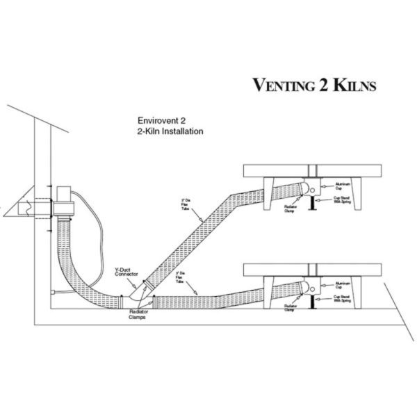 Kiln Safety and Ventilation |   Envirovent 2 Dual Exhaust Kit Art Safety Supplies & Protective Gear Kiln Safety & Ventilation