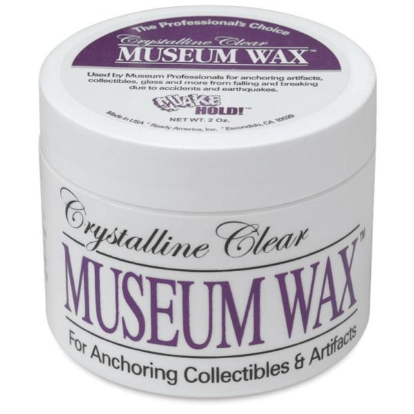 Mounting Squares and Adhesive Dots |   Crystalline Clear Museum Wax Hardware Mounting Squares & Adhesive Dots