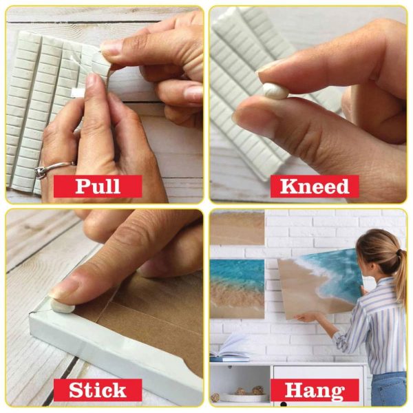 Mounting Squares and Adhesive Dots |   StikkiTack Adhesive Putty Hardware Mounting Squares & Adhesive Dots