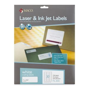 Packing and Shipping Supplies |   Laser/Ink Jet White MultiPurpose Labels Labels & Label Makers Labels & Label Makers