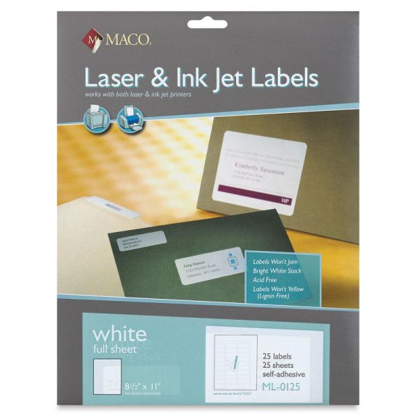 Packing and Shipping Supplies |   Laser/Ink Jet White MultiPurpose Labels Labels & Label Makers Labels & Label Makers