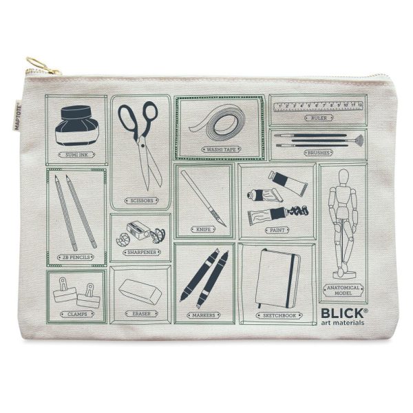 Pencil Cases and Pouches |   Flat Zip Pouches by Maptote Pencil Cases & Pouches Pencil Cases & Pouches