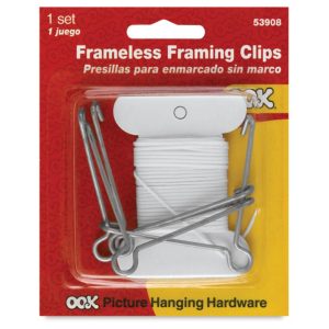 Picture Hanging Hardware |   Frameless Framing Clips Hardware Picture Hanging Hardware