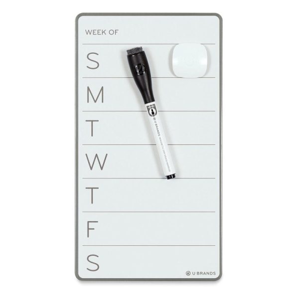 Planners and Calendars |   Frameless Dry Erase Weekly Board Office Supplies Planners & Calendars