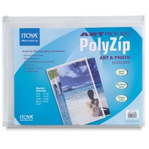 Plastic Sleeves and Print Protectors |   Art Profolio PolyZip Envelope Archival Supplies Plastic Sleeves & Print Protectors