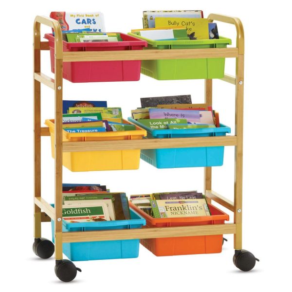 Rolling and Utility Carts |   Bamboo Book Browser Carts Rolling & Utility Carts Rolling & Utility Carts