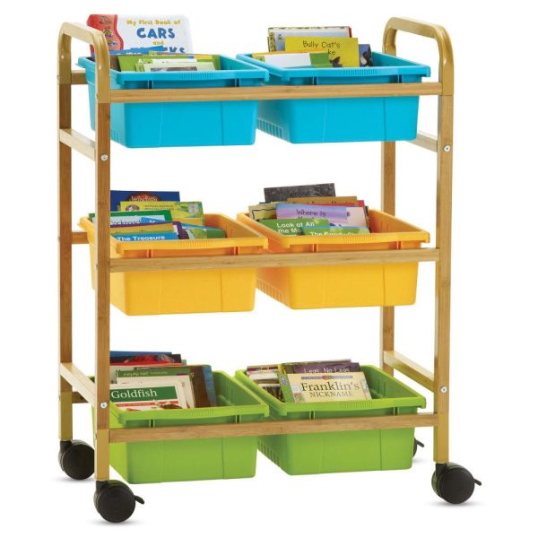 Rolling and Utility Carts |   Bamboo Book Browser Carts Rolling & Utility Carts Rolling & Utility Carts