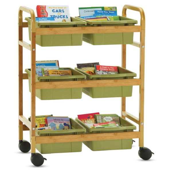 Rolling and Utility Carts |   Bamboo Book Browser Carts Rolling & Utility Carts Rolling & Utility Carts