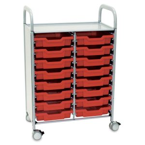 Rolling and Utility Carts |   Callero Storage Cart with 16 Shallow Trays Rolling & Utility Carts Rolling & Utility Carts