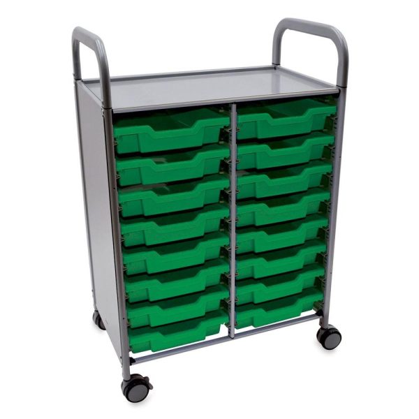 Rolling and Utility Carts |   Callero Storage Cart with 16 Shallow Trays Rolling & Utility Carts Rolling & Utility Carts