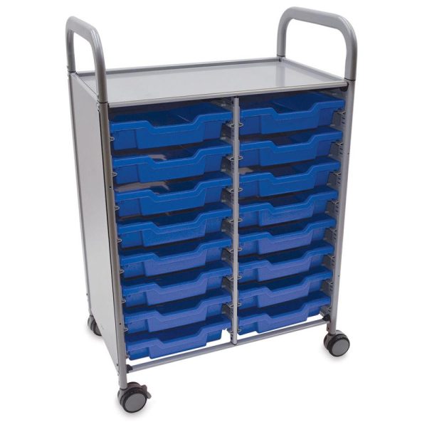 Rolling and Utility Carts |   Callero Storage Cart with 16 Shallow Trays Rolling & Utility Carts Rolling & Utility Carts