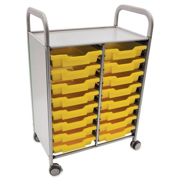 Rolling and Utility Carts |   Callero Storage Cart with 16 Shallow Trays Rolling & Utility Carts Rolling & Utility Carts