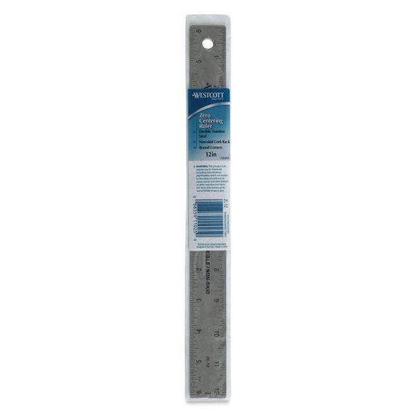 Rulers |   Metal Zero Centering Ruler Office Supplies Rulers