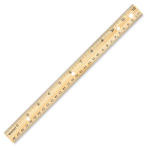 Rulers |   Wood Ruler Measuring Metric and 1/16 Scale Office Supplies Rulers