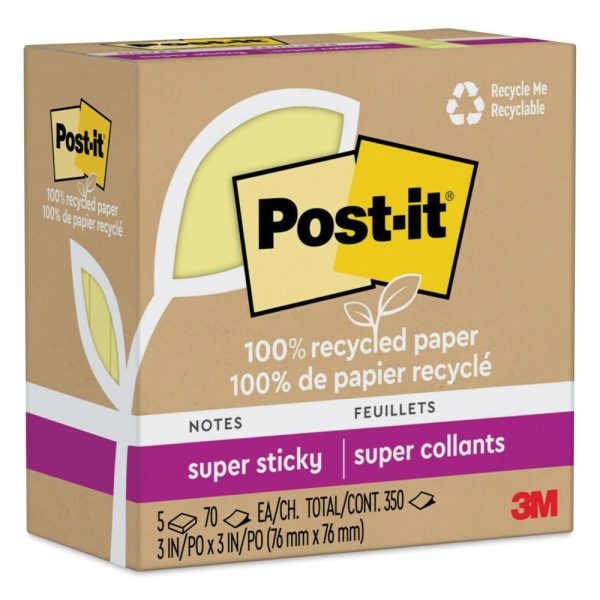 Sticky Notes and Pads |   Recycled Super Sticky Notes Office Supplies Sticky Notes & Pads