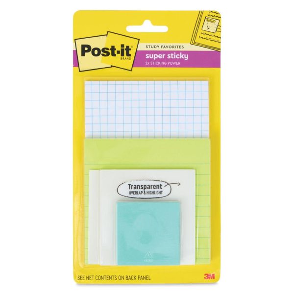 Sticky Notes and Pads |   Super Sticky Notes Study Pack Office Supplies Sticky Notes & Pads