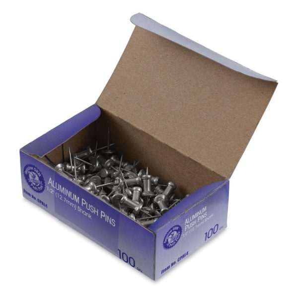 Thumb Tacks and Pushpins |   GEM Aluminum Push Pins Office Supplies Thumb Tacks & Pushpins