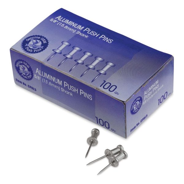 Thumb Tacks and Pushpins |   GEM Aluminum Push Pins Office Supplies Thumb Tacks & Pushpins