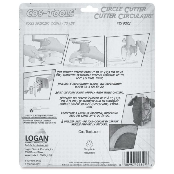 Foam Cutters |   CosTools Circle Cutter and Replacement Blades Cutting Tools Foam Cutters